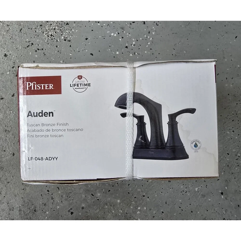 Pfister Auden Tuscan Bronze 2-Handle 4-in centerset Bathroom Sink Faucet New